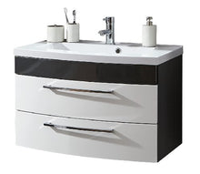 Posseik 5869-99 - Lavabo Rima 80 cm, colore: Nero/Bianco