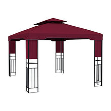 paramondo Deluxe Gazebo da giardino impermeabile, 4 x 3 m, bordeaux