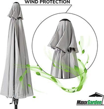 MaxxGarden Shanghai, ombrellone da giardino rotondo, Ø 270 cm, colore beige