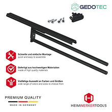 Gedotec Portasciugamani | H6008 | Estrattore asciugamani a 3 bracci estensibile | 1 pezzo | porta strofinacci lunghezza 465 mm in nero | porta asciugamani da bagno e cucina girevole a 90°