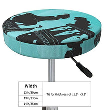 Coprisgabello rotondo per sedia da bar Principessa Jasmine e il suo Principe, lavabile ed elastico per sgabello rotondo da 35,6 cm