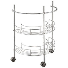 MSV 140308 - Scaffaletto sottolavabo a 2 ripiani, in acciaio Inox e plastica, 54,5 x 34 x 66,5 cm, Argento