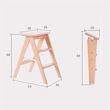 MJY Sgabelli da Bar Moda Sgabello in Legno Massello Sgabello Pieghevole da Cucina Sgabello Scala Creativa per Casa Sgabello da Arrampicata per Adulti Sedia (Colore: Verde)