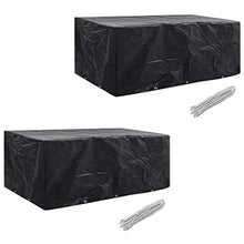 E E-NICES Coperture Arredi Giardino 2pz Polyrattan 10 Occhielli 229x113cm