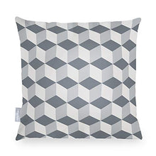 Celina Digby® - Cuscino da giardino impermeabile, con imbottitura in fibra cava, quadrato, 43 x 43 cm, cubo grigio