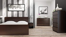 NOXEN Cassettiera M2 Wenge, mobili per camera da letto, armadio, 2 cassetti, comodino, per casa, soggiorno, corridoio