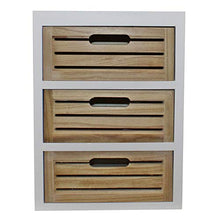 HoitoDeals - Scaffale portaoggetti con 3 cassetti in legno naturale, con gambe rimovibili, per uso domestico