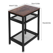 AYNEFY Comodino vintage, comodino, comodino, in stile industriale, con struttura a griglia