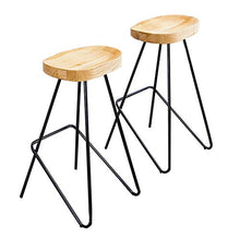 SHIJING Sgabelli Cucina Moderni Set di 4 sgabelli retrò, Sedia da Pranzo Sedia in Legno Gambe di Metallo Home Kitchen Sgabello Alto da Pub Stile Industriale, Altezza: 65/75 Centimetri