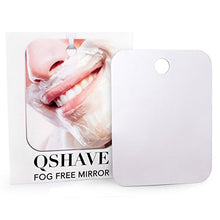 QSHAVE Specchio da doccia senza nebbia, di grandi dimensioni, con cappuccio a ventosa e gancio adesivo da barba