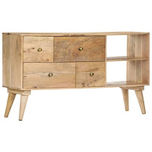 vidaXL Credenza 110x30x62 cm in Legno Massello di Mango