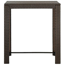 vidaXL Set da Bar da Giardino 7 pz con Cuscini in Polyrattan Marrone