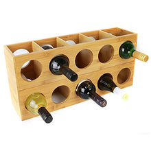 Maison & White Cremagliera del vino di bambù | Supporto a muro per 5 bottiglie | Cabinet in legno preassemblato per scaffali per vino | Design modulare impilabile