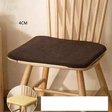 XHNXHN Cuscini per sedie Imbottiti in Memory Foam, Cuscini per sedie da Pranzo per Interni Cuscino per sedili per Esterni Mobili da Giardino Cuscino per Ufficio Premium con Lacci-Marrone 45x45cm (1