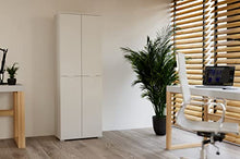 MeMi Me1618BIA Armadio, Legno, Bianco, 36.5x60x174 cm