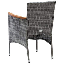 FAMIROSA Sedie da Pranzo per Giardino 4 pz in Polyrattan Grigio-0567