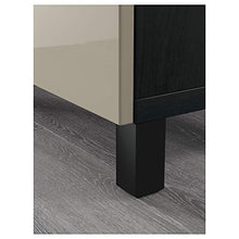 BESTÅ combinazione di cassetti 180x40x48 cm nero-marrone/Selsviken lucido/beige