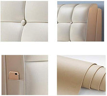 N / A Cuscino Comodino Testata Cuscino: Semplici E Moderni con Rivestimento Sfoderabile E Lavabile, Schienale in Cotone Celeste con Cuscino in Lino E Cotone-con testiera - 180 * 58 * 10 cm_Un