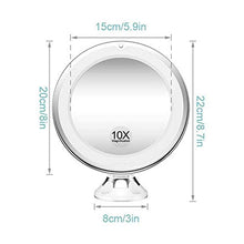 LILIS Specchio Trucco LED Trucco Specchi 10X Ingrandimento LED Specchio Rotazione di 360 Gradi Specchio da Toilette Attrezzi di Trucco