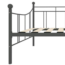 vidaXL Telaio Divano Letto Grigio in Metallo 90x200 cm
