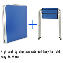 Rund 1,2 Metri Tavolo Pieghevole in Lega di Alluminio da Esterno Portatile Portatile Evento Portatile Tavolo da Pranzo Semplice Tavolo da Pranzo Altezza Regolabile(Color:Blu)