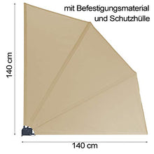 Grasekam - Paravento per Balcone, qualità dal 1972, 140 x 140 cm, con Parete divisoria