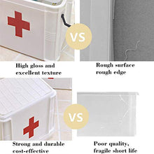 Scatola di primo soccorso, Scatola Medica in plastica per uso domestico, contenitore per medicinali, per dormitorio 33x24x19cm