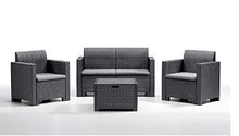 BICA 9067.4 Set Nebraska Salottino 4 Posti, Antracite, 281 x 155 x 79 cm