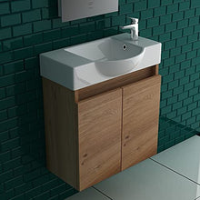 Alpenberger - Lavabo in ceramica per il bagno, larghezza 55 cm, design elegante per gli ospiti
