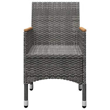 Tidyard 3 pz Set Bistrò in Rattan Protezione UV Comodi Cuscini Mobilia Esterna del Rattan con Cuscini 1Tavolino e 2 Poltrocine in Rattan per Giardino, Terrazza e Balcone