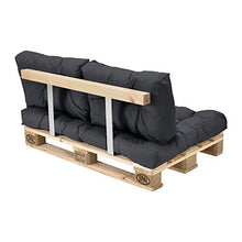 [en.casa] Cuscini per Divano Palette Euro mobili DIY Cuscini Divano per Palette per Dentro Ideale per Salotto Giardino d´Inverno 1 x Cuscino per Il Sedile e 4 x Cuscino per Schienale Grigio Scuro