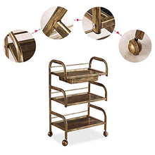 ZGQA-GQA Carrello per salone di bellezza a 3 strati Carrello per attrezzi per la casa (dimensioni: 51 x 31 x 79 cm)