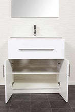 Mobile bagno a terra Domino 750 bianco lucido