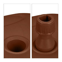 Relaxdays Base per Ombrellone, da Riempire con Acqua o Sabbia, per Aste D 25-32mm, Supporto in Plastica,43x43 cm,Marrone