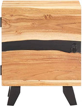 Comodino Comodini Laterale Tavolino for Camera 40x30x51 cm Solido Legno di Acacia Hyococ