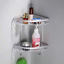 SYyshyin Mensola per doccia da bagno in argento Supporto da parete Triangolo da parete Caddy per doccia Spazio antiruggine Supporto per cestello angolare in alluminio Supporto per mensola da bagno sos