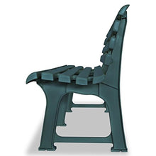 Tuduo - Panchina da giardino, 145,5 x 49 x 74 cm, in plastica, colore: Verde