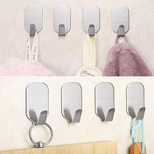 Ganci Autoadesivi, Appendiabiti da Parete Adesivo in Acciaio Inossidabile per Cucina, Bagno, Ufficio, Armadio - Impermeabile, Non è Necessaria La Colla da Trapano
