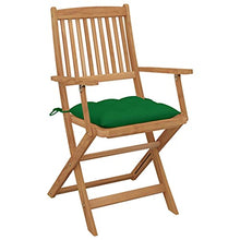 vidaXL Sedie da Giardino Pieghevoli 2pz con Cuscini Massello d'Acacia
