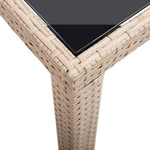 SKM Tavolo da Giardino Beige 123x60x74 cm in Polyrattan