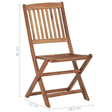 OUSEE Sedie da Giardino Pieghevoli 2 pz in Legno Massello d'Acacia