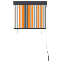 vidaXL - Tenda avvolgibile per esterni, 80 x 250 cm, giallo e blu