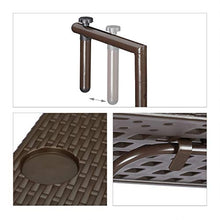 Relaxdays Tavolino Pieghevole da Balcone, Tavolo da Appendere Ringhiera, Altezza Regolabile, LxP: 59,5 x 36 cm, Marrone