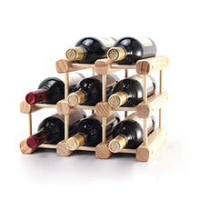WEI-LUONG Vino di Legno Solido Rack di Legno Creativo Wine Rack Possono Essere assemblati 32x26x28cm Semplice Wine Rack