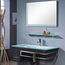 Bagno Italia Mobile Bagno lavandino in cristallo moderno sospeso 100 cm wengè mobili I