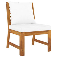 vidaXL Set Divani da Giardino 3 pz con Cuscini Crema in Legno Acacia