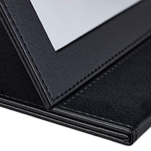 Relaxdays Specchio Pieghevole, da Viaggio e da Trucco, per il Campeggio, Specchietto, Dimensioni HxL: 20 x 13,5 cm, Nero