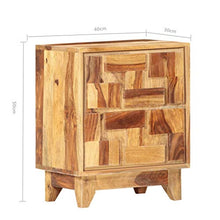 vidaXL Comodino 40x30x50 cm in Legno Massello di Sheesham