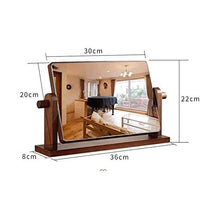 Specchio per Il Trucco Specchio con Il Basamento Portatile di Trucco Vanity Specchi Desk Piedi Slim Legno Solido dello Specchio di Trucco Fai da Te sulla Parte Posteriore Noce Fashion Color