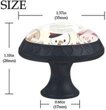 Albero di Natale Pupazzo di neve Renna Elfo Gingerbread Man Camera da letto Pomelli per Porta Set di 4 Pomelli per Mobili Manopole per Cassetti Cucina Armadio Vetro